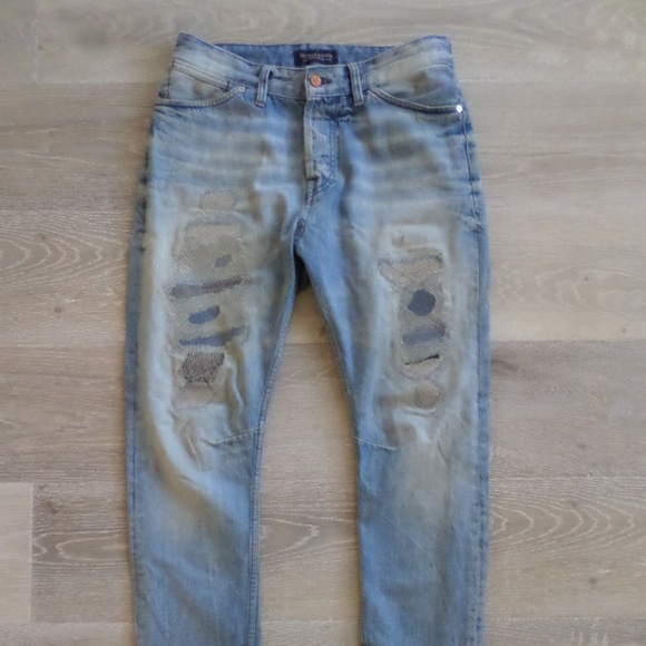 scotch and soda skim amsterdams blauw